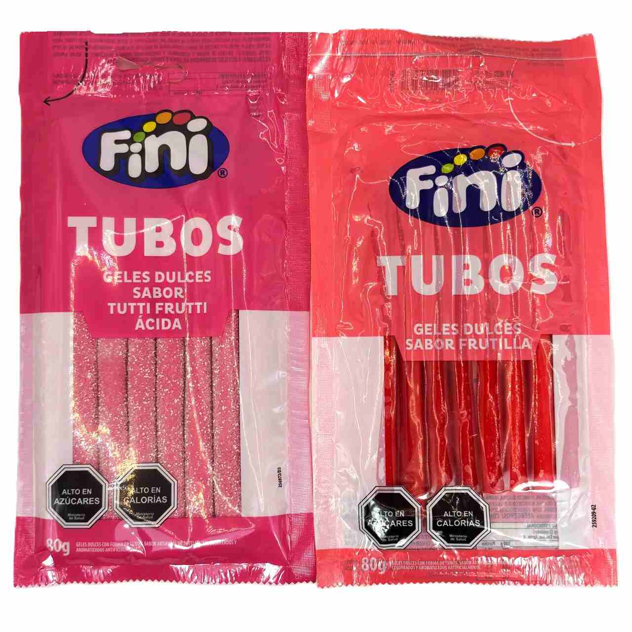 Fini Tubos Frutilla 80 Grs