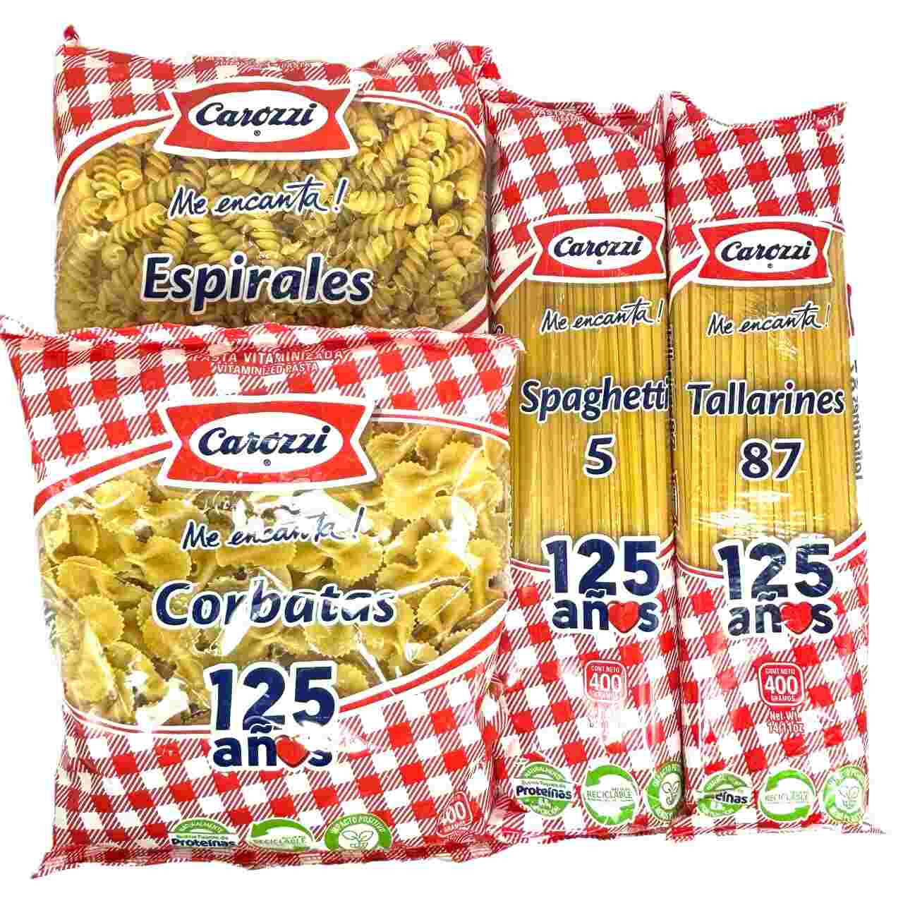 Fideos Carozzi Bolsa 400 Grs