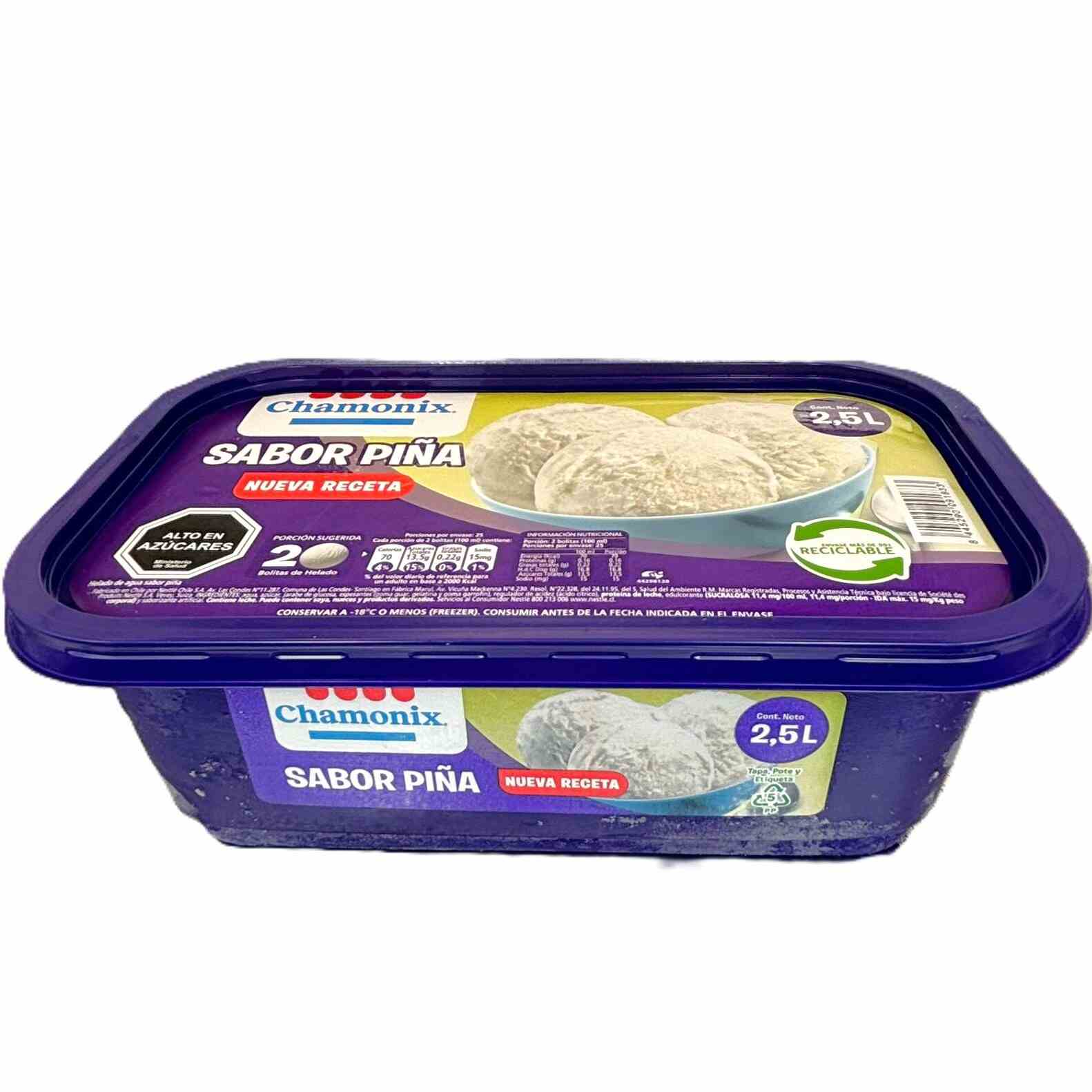 Helado Chamonix Piña 2.5 Litros