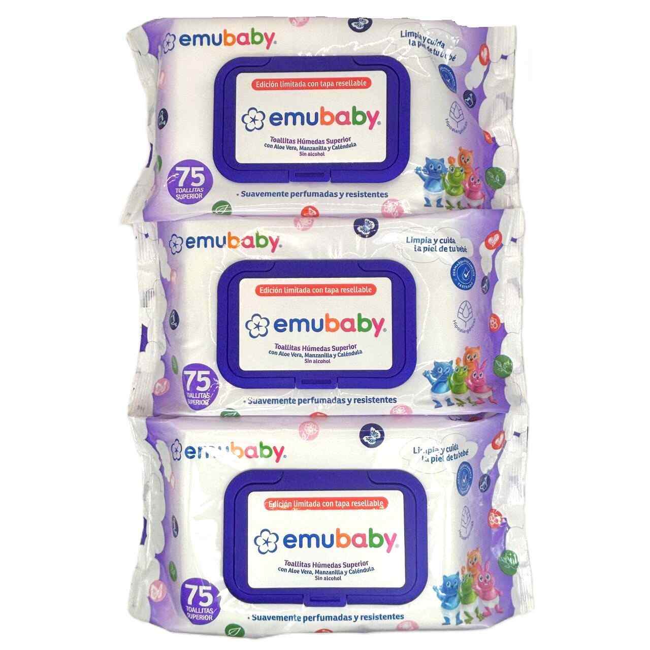Oferta X3 Toalla Humeda Emubaby C/U
