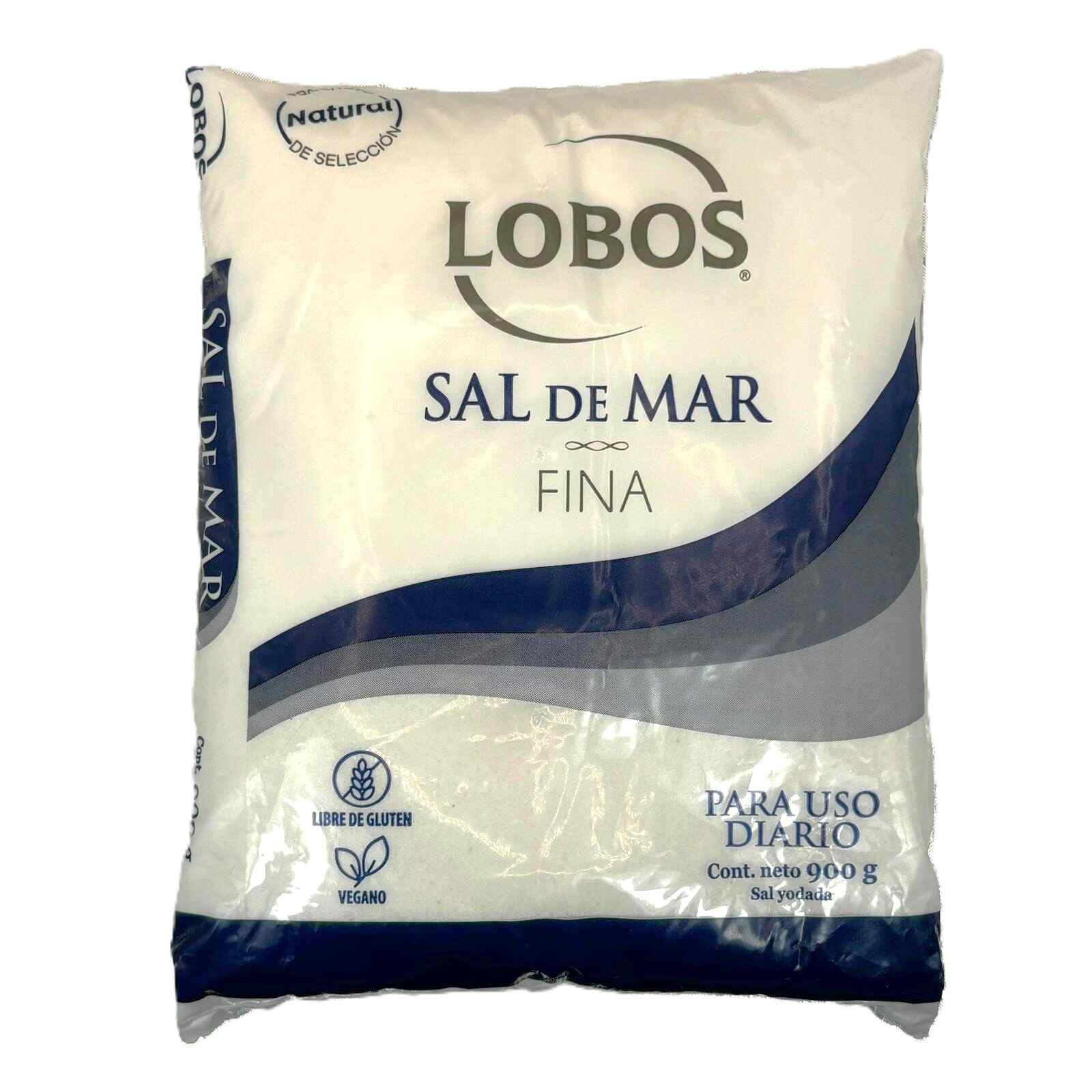 Lobos Sal de Mar Fina Bolsa 900 Grs