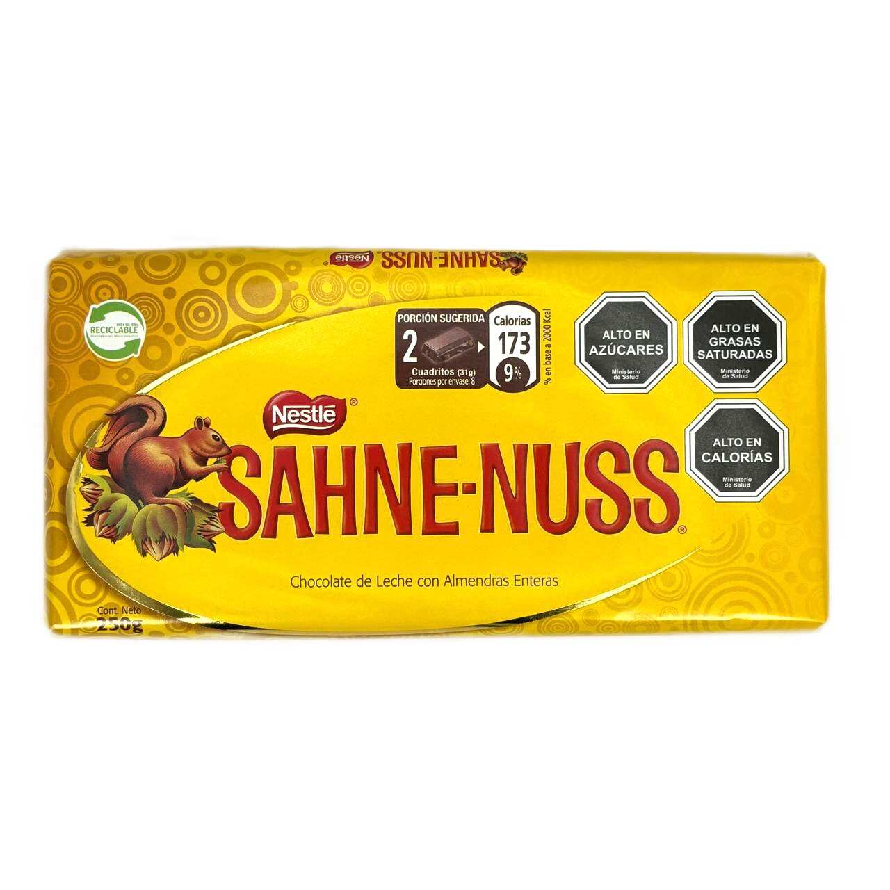 CHOCOLATE SAHNE NUSS 250GRS