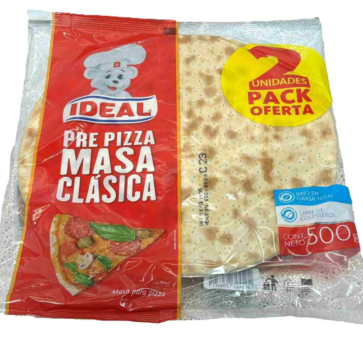 Pizza Clasica x2 Ideal 500Grs 